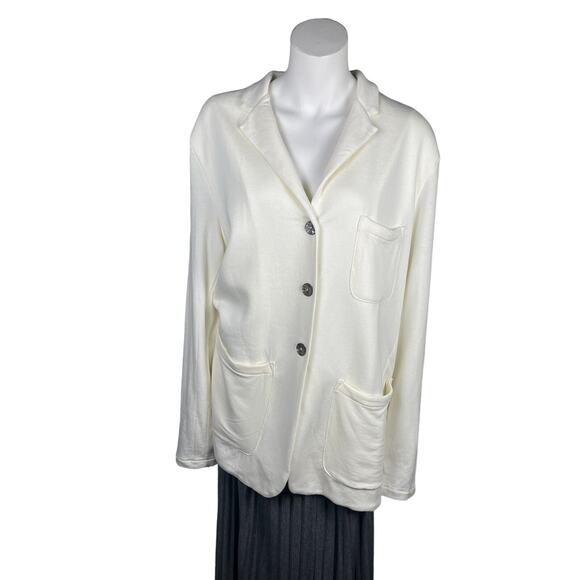 Bleusalt Jackets & Blazers - Bluesalt The Big Rock Boyfriend Blazer Women's 5 Unbleached Made in USA